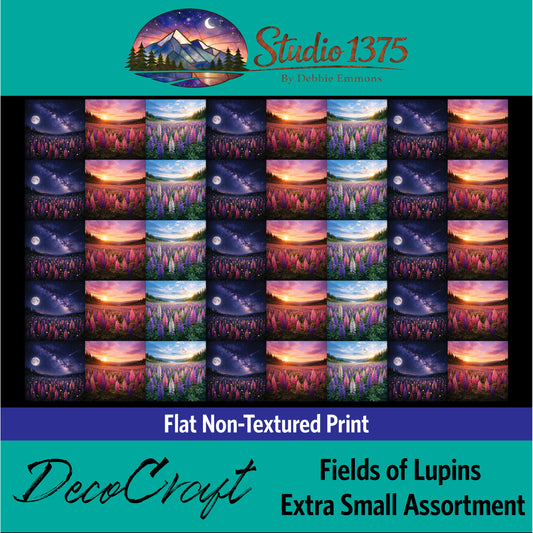 DecoCraft - Studio 1375 - Scenic Tiles Series -Field of Lupins - Extra Small