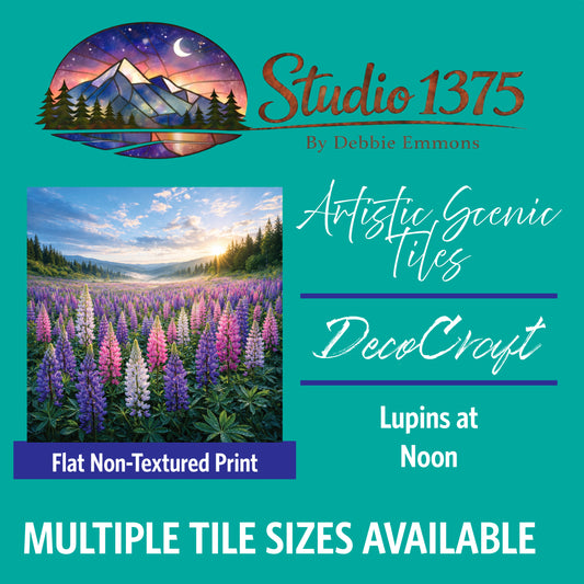 DecoCraft - Studio 1375 - Scenic Tiles Series - Lupins at Noon