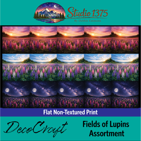 DecoCraft - Studio 1375 - Scenic Tiles Series - Fields of Lupins