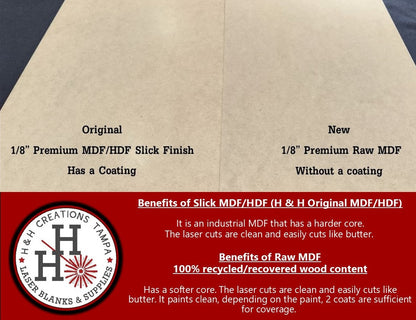 Flash Sale - 1/8" Premium Raw MDF Draft Board - Without Slick Finish - 11.75" x 19" - $85 - Price will reflect in checkout
