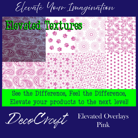 DecoCraft - Elevated Textures - Pink Pattern Overlays