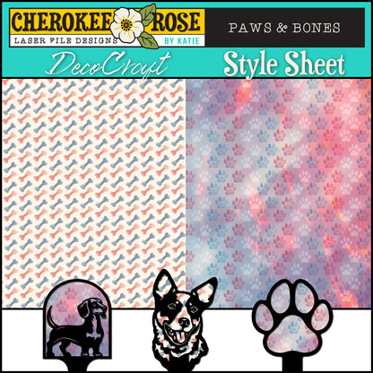 DecoCraft - Cherokee Rose - Style Sheet - Paws & Bones