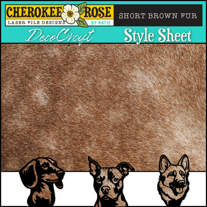 DecoCraft - Cherokee Rose - Style Sheet - Short Fur - Brown