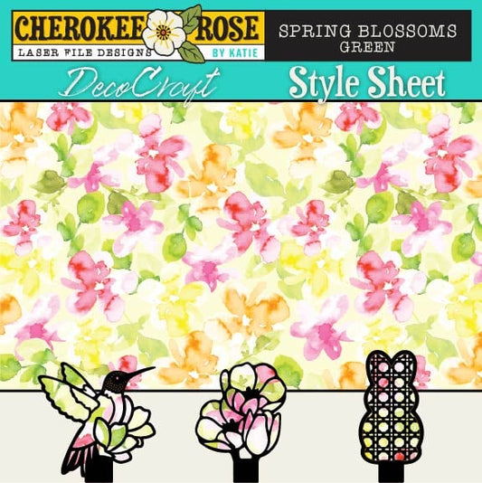 DecoCraft - Cherokee Rose - Style Sheet - Spring Blossoms_Green