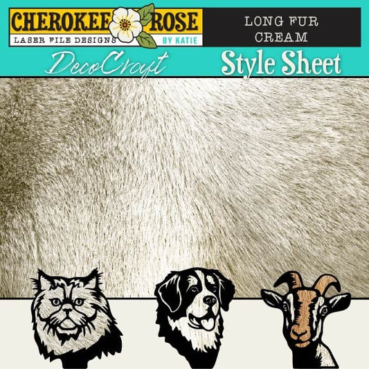 DecoCraft - Cherokee Rose - Style Sheet - Long Fur - Cream