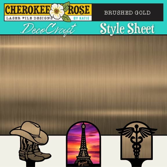 DecoCraft - Cherokee Rose - Style Sheet - Metals - Brushed Gold
