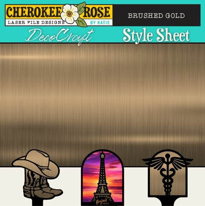 DecoCraft - Cherokee Rose - Style Sheet - Metals - Brushed Gold